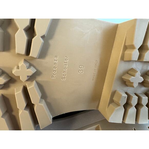 Proenza Schouler NWOB Leather Lug Sole Platform Ankle Boots in Black Size 39 - Picture 10 of 11